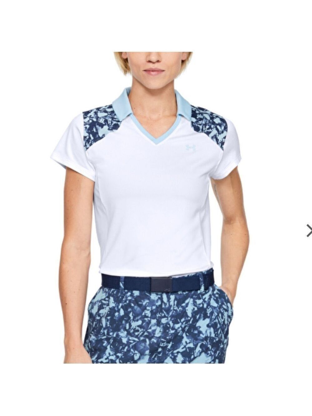 Under Armour Women's Zinger
Printed Short Sleeve Polo golf shirt